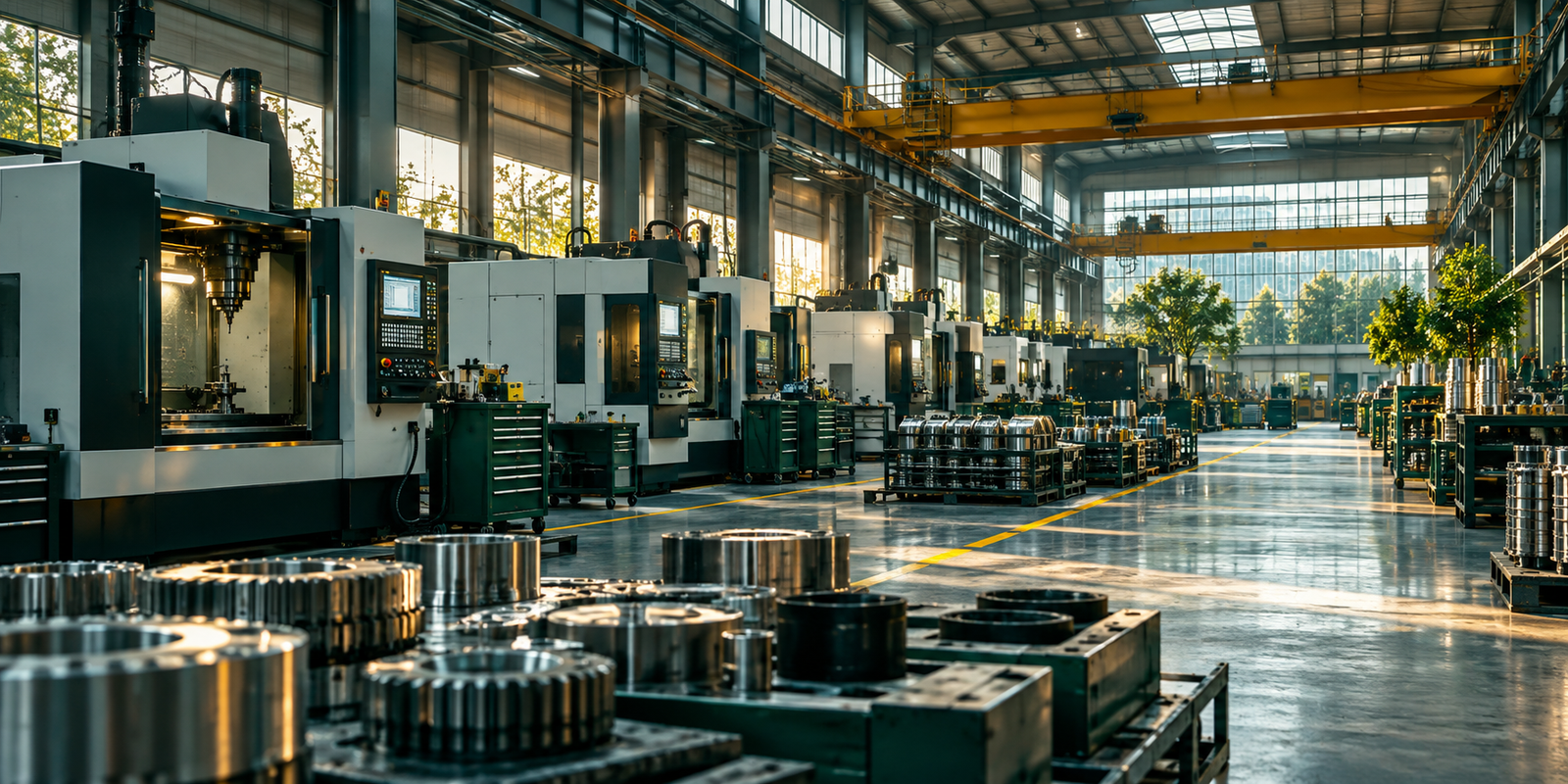 Conceptual image of precision manufacturing operations