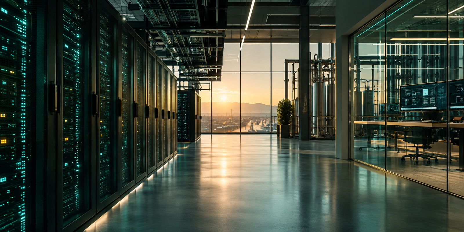 Conceptual image of industrial digital infrastructure